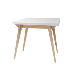 ENVELOPE Extendable Dining Table 90x65cm White-stained Top