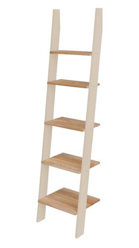 ASHME Ladder Shelf 45x35x180cm - Ashwood Shelves / Brown Beige 
