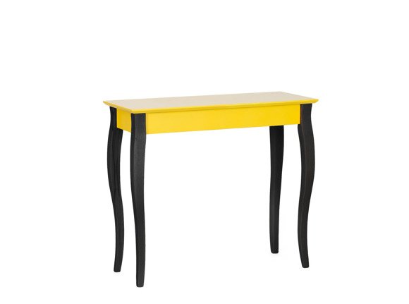LILLO Console Table 85x35cm - Black Legs / Yellow