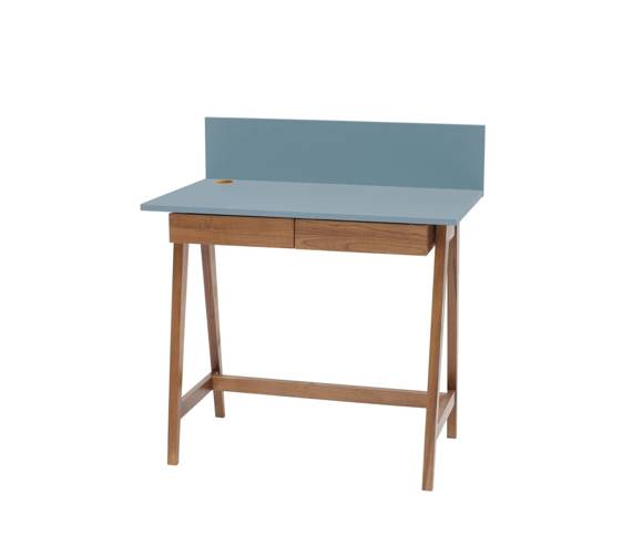 LUKA Writing Desk 85x50cm with Drawer Oak Gentle Blue