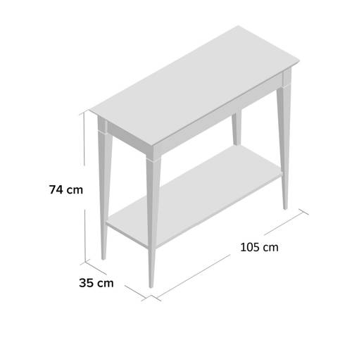 MAMO Console Table with Shelf 105x35cm Petrol Blue Black Legs