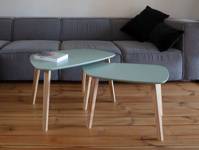 Endocarp Coffee Table 68x41x40cm - Broom Yellow / Ashwood