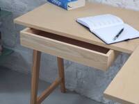 LUKA Ash L-Shaped Desk W115cm x D85cm Right Hand