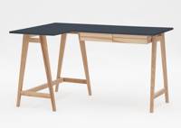 LUKA Ashwood Corner Desk W 135cm x D 85cm / Graphite Left Side