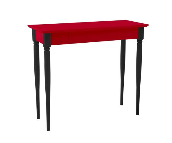 MAMO Schreibtisch 85x40cm - Schwarze Beine / Rot