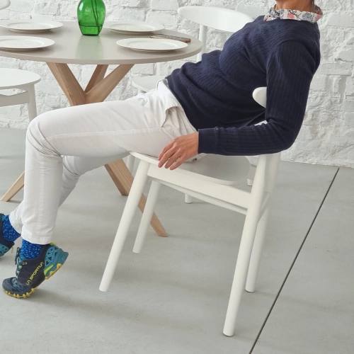 Sage green wooden chair BIJU