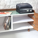 DABI Plattenspieler Sideboard 110cm Eiche Salbeigrün