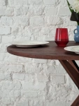 JUBI Racetrack Table Ovale 75x100cm Noyer