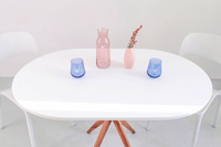JUBI Racetrack Table Ovale 75x100cm Gris Béton