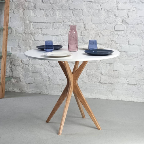 JUBI Small Round Table diam. 70cm Beaver Brown