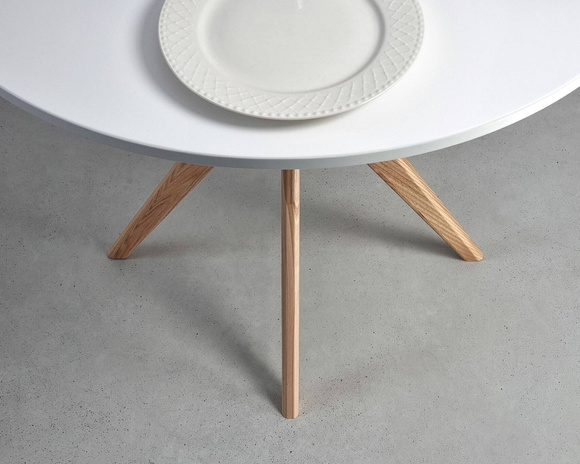 JUBI Round Dining Table diam. 90cm Black