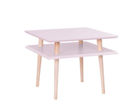 SQUARE Couchtisch  55x55x45cm - Düsteres Rosa