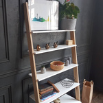 ASHME Ladder Shelf 85x35x180cm - White