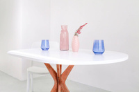 JUBI Racetrack Table Ovale 75x100cm Chêne Jaune Genët