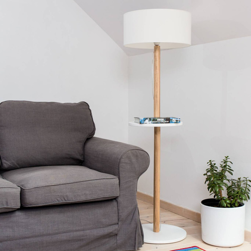 UFO Floor Lamp 45x150cm Antique Pink / White Lampshade
