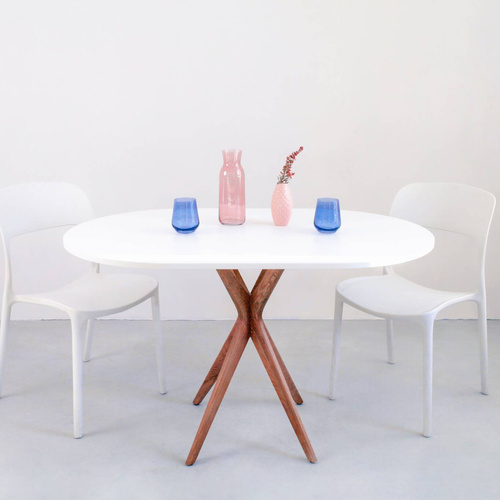 JUBI Racetrack Oval Table 75x100cm Pure Red